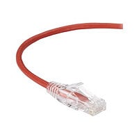 Black Box 3ft Slim-Net CAT6 Red 28AWG 250Mhz UTP Snagless Patch Cable, 3'