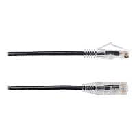 Black Box 7ft Slim-Net CAT6 Black 28AWG 250Mhz UTP Snagless Patch Cable, 7'