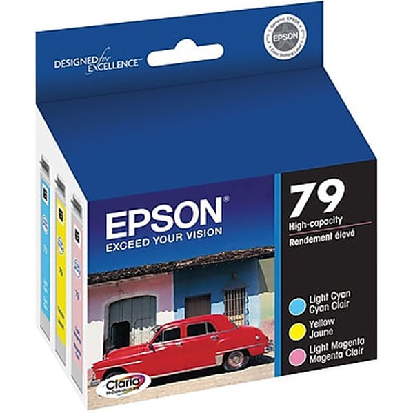 Epson 79 with Sensor - 3-pack - yellow, light magenta, light cyan - original - ink cartridge