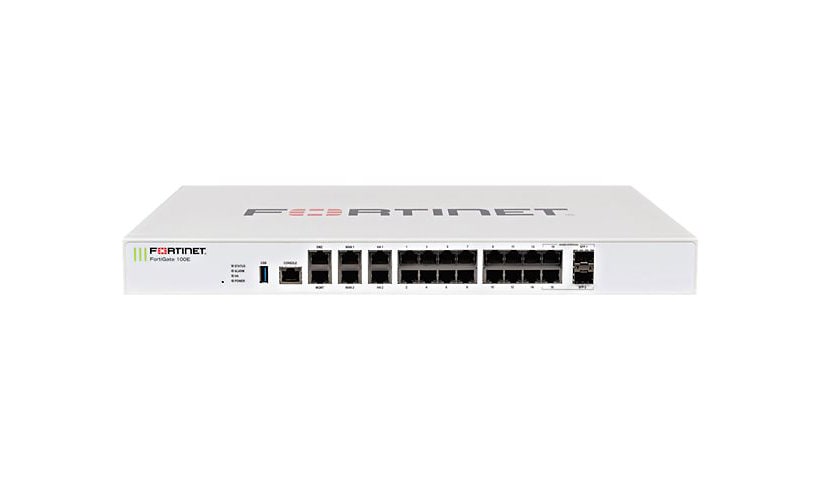 Fortinet FortiGate 100E - security appliance - with 1 year FortiCare 8x5 En