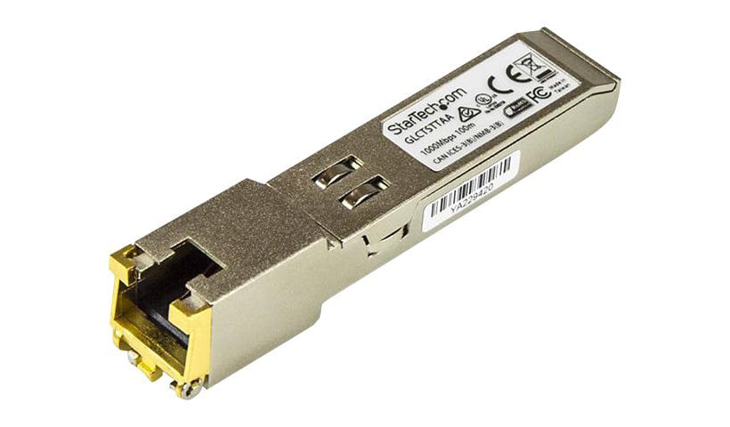 StarTech.com Cisco GLC-T Compatible SFP Module - 1000BASE-T - 1GbE Copper Transceiver 100m