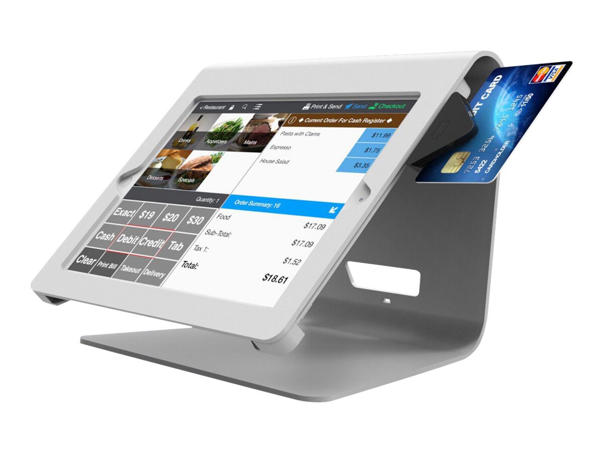 Compulocks Nollie - iPad Mini POS Counter Top Kiosk - White - stand