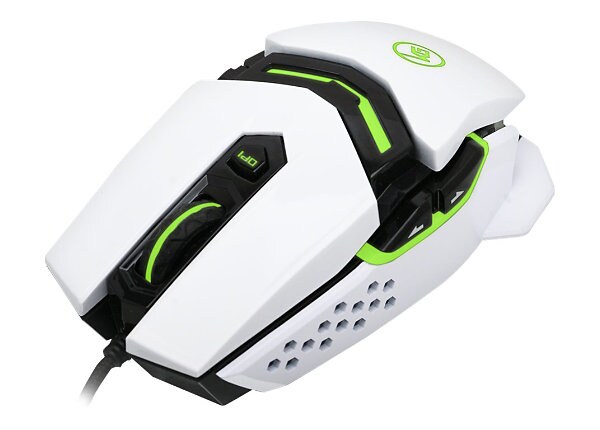 Kaliber Gaming FOKUS Pro Laser Gaming Mouse - mouse - USB - imperial white
