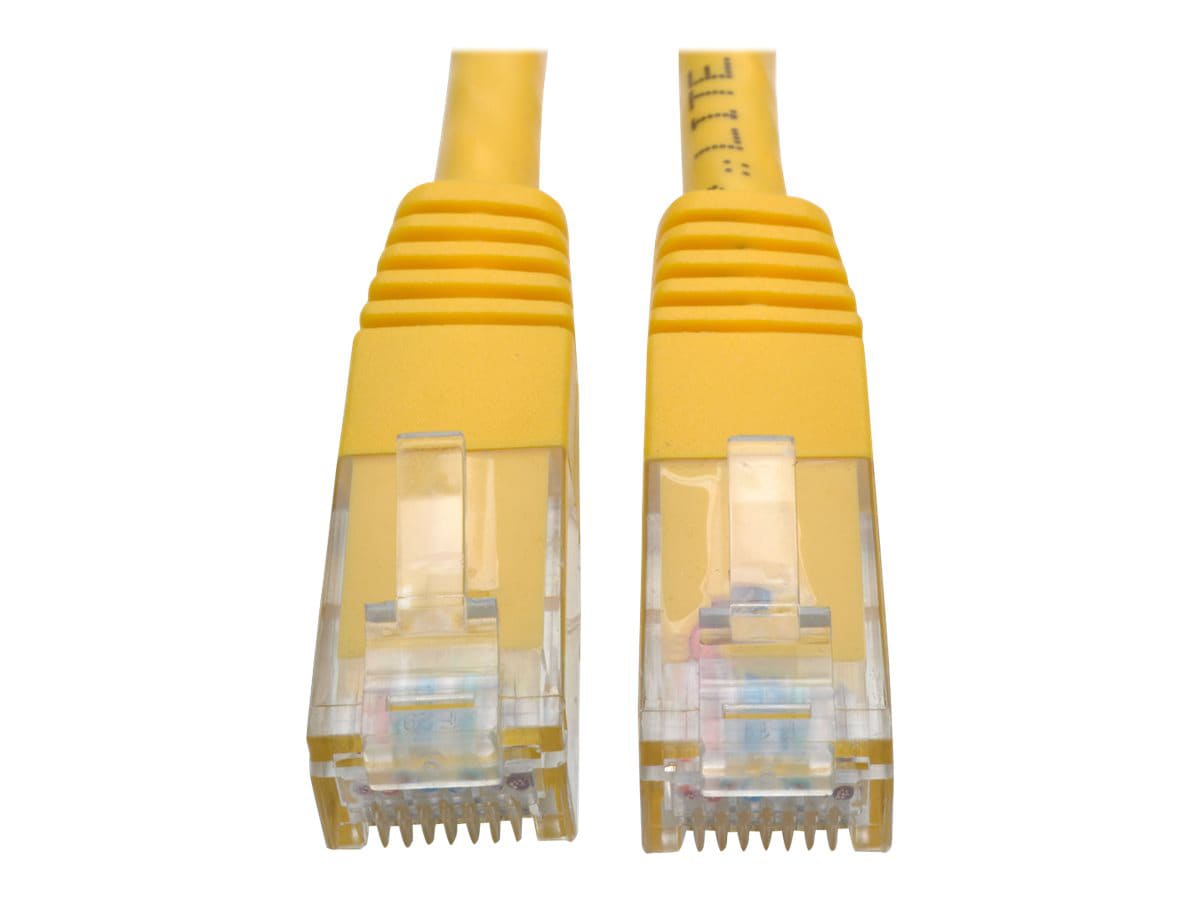 Eaton Tripp Lite Series Cat6 Gigabit Molded (UTP) Ethernet Cable (RJ45 M/M), PoE, Yellow, 2 ft. (0.61 m) - patch cable -