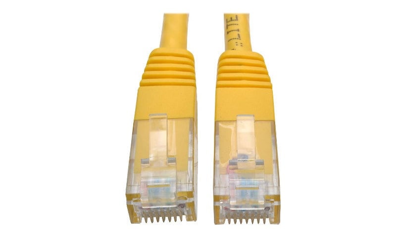 Eaton Tripp Lite Series Cat6 Gigabit Molded (UTP) Ethernet Cable (RJ45 M/M), PoE, Yellow, 2 ft. (0.61 m) - patch cable -
