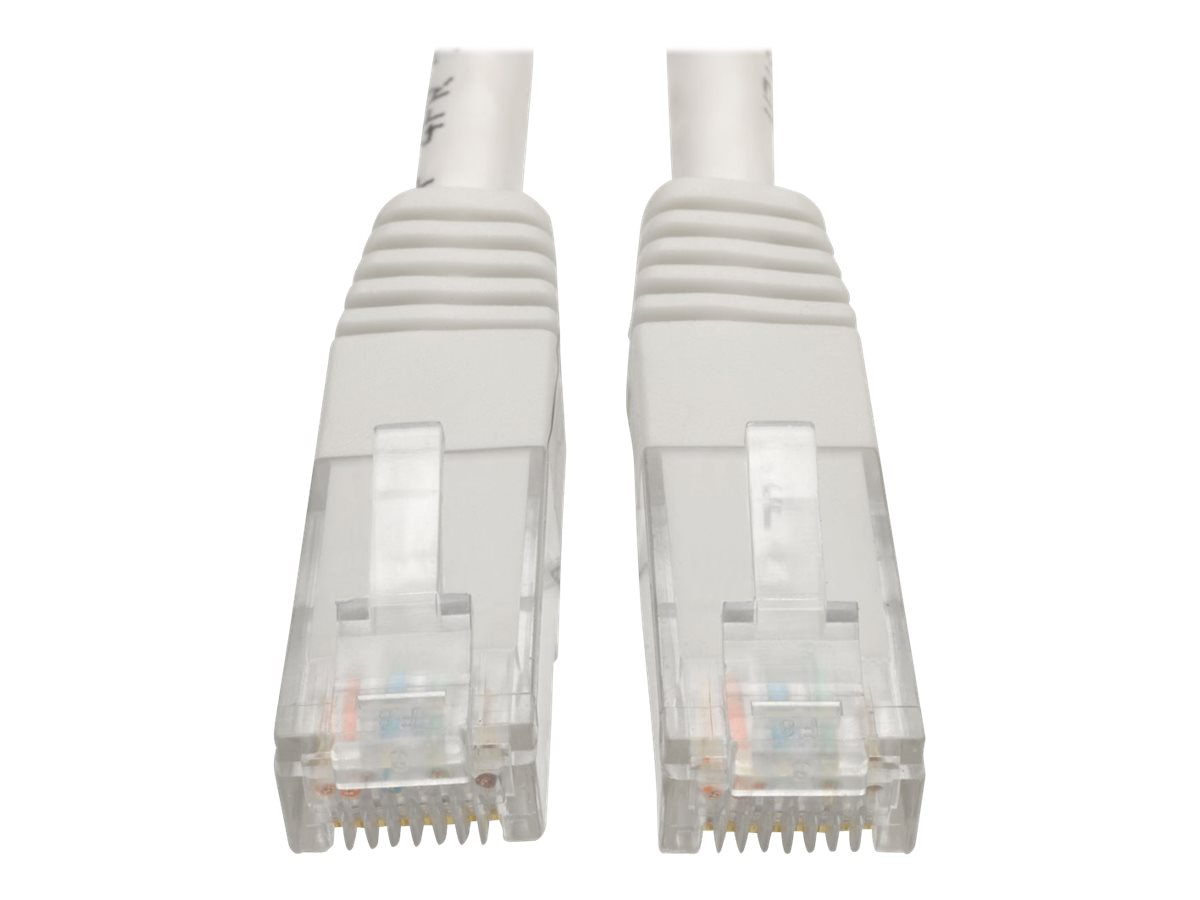 Eaton Tripp Lite Series Cat6 Gigabit Molded (UTP) Ethernet Cable (RJ45 M/M), PoE, White, 3 ft. (0.91 m) - patch cable -