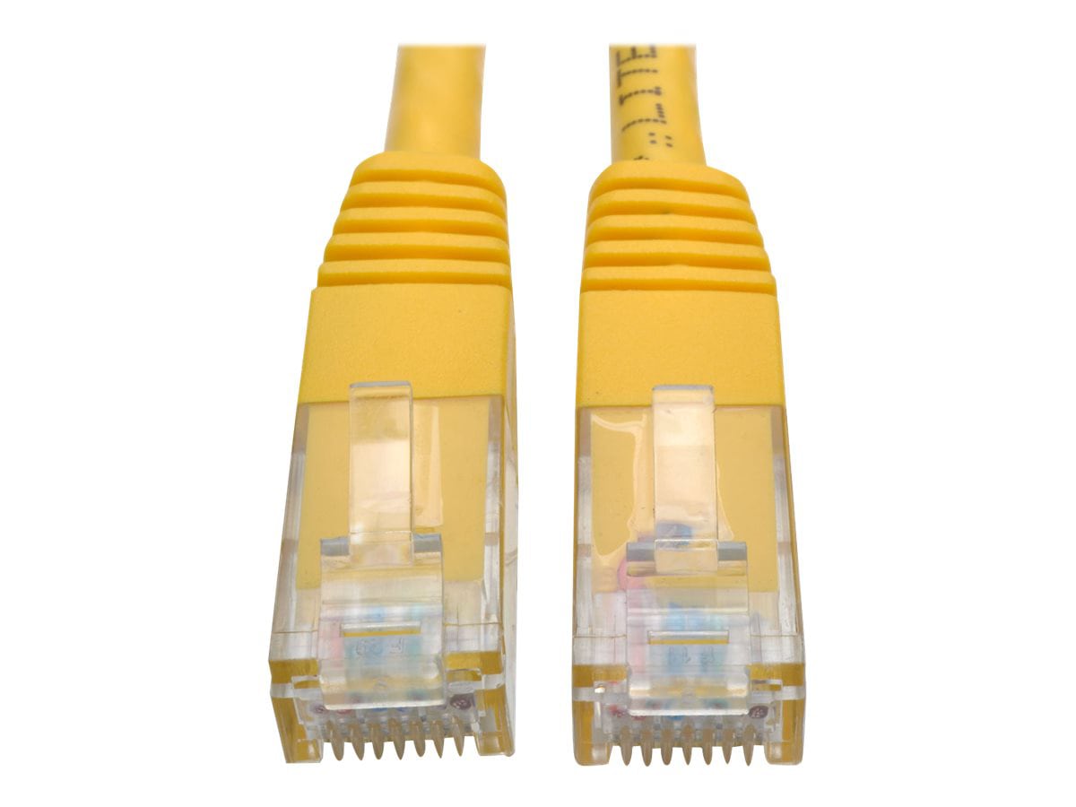 Eaton Tripp Lite Series Cat6 Gigabit Molded (UTP) Ethernet Cable (RJ45 M/M), PoE, Yellow, 5 ft. (1.52 m) - patch cable -