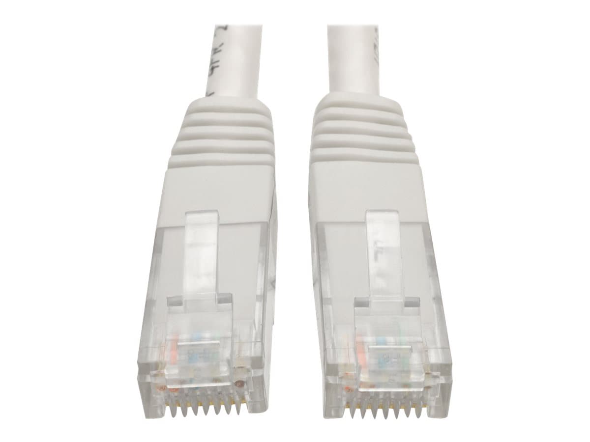 Eaton Tripp Lite Series Cat6 Gigabit Molded (UTP) Ethernet Cable (RJ45 M/M), PoE, White, 25 ft. (7.62 m) - patch cable -
