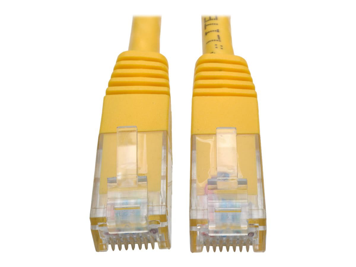 Eaton Tripp Lite Series Cat6 Gigabit Molded (UTP) Ethernet Cable (RJ45 M/M), PoE, Yellow, 25 ft. (7.62 m) - patch cable