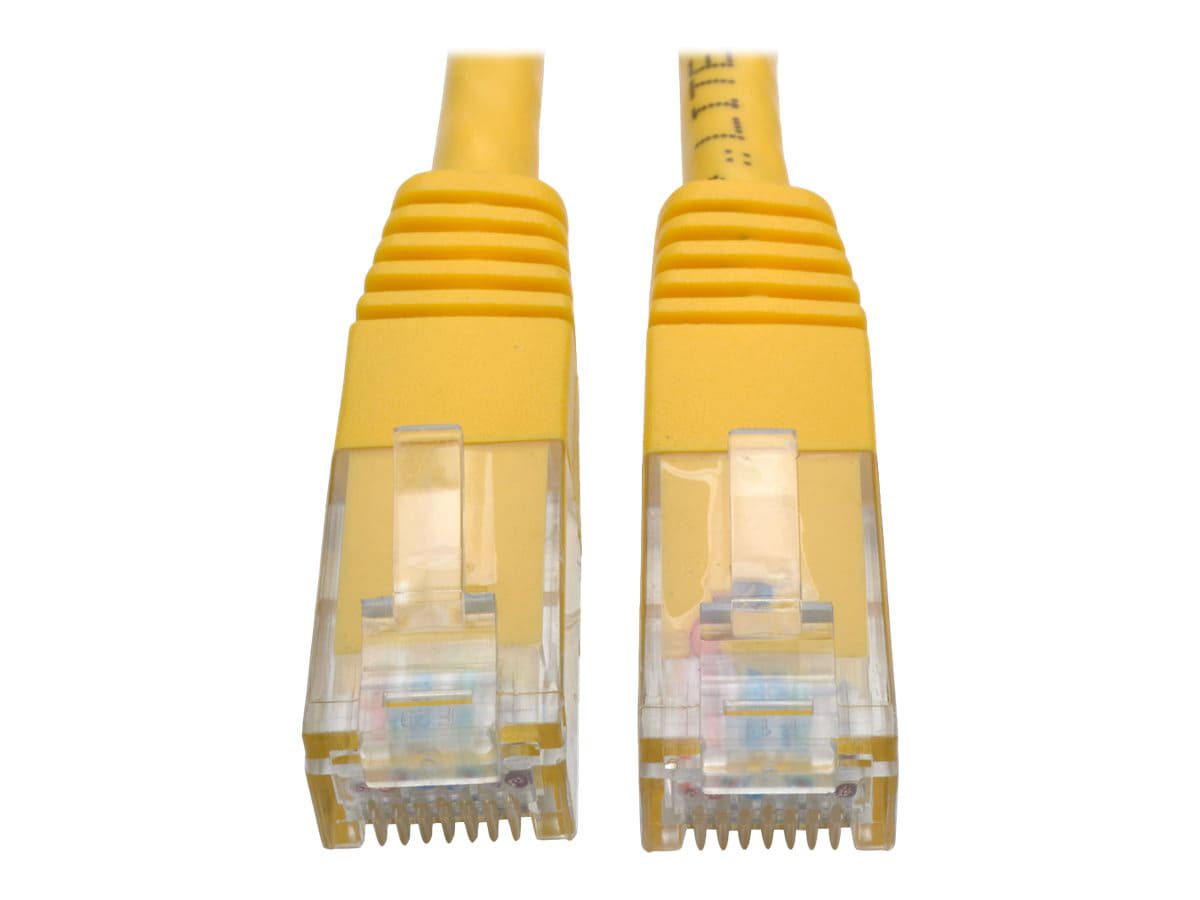 Tripp Lite 25ft Cat6 Gigabit Molded Patch Cable RJ45 MM 550MHz 24AWG Yellow