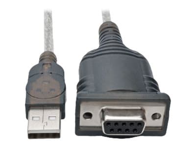 Eaton Tripp Lite Series USB to Null Modem Serial FTDI Adapter Cable with COM Retention (USB-A to DB9 M/F), 18-in. (45.72