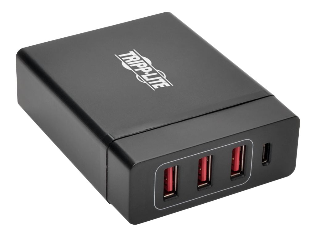 Dem sløring maske Tripp Lite 4-Port USB Charging Station with USB-C Charging and USB-A  Auto-Sensing Ports power adapter - 3 x USB Type A, - U280-004-WS3C1 - USB  Hubs - CDW.com