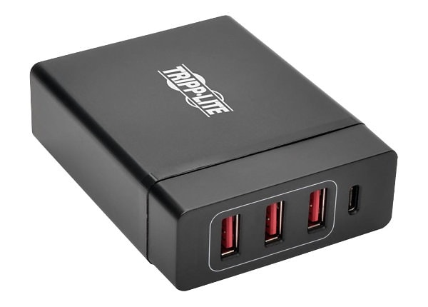 Tripp Lite 4-Port USB Charging Station with USB-C Charging and USB-A Auto-Sensing  Ports power adapter - 3 x USB Type A, - U280-004-WS3C1 - USB Hubs 