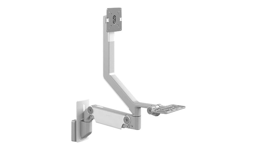 Capsa Healthcare V6 Wall Workstation mounting component - for 2 LCD displays - white, aluminum