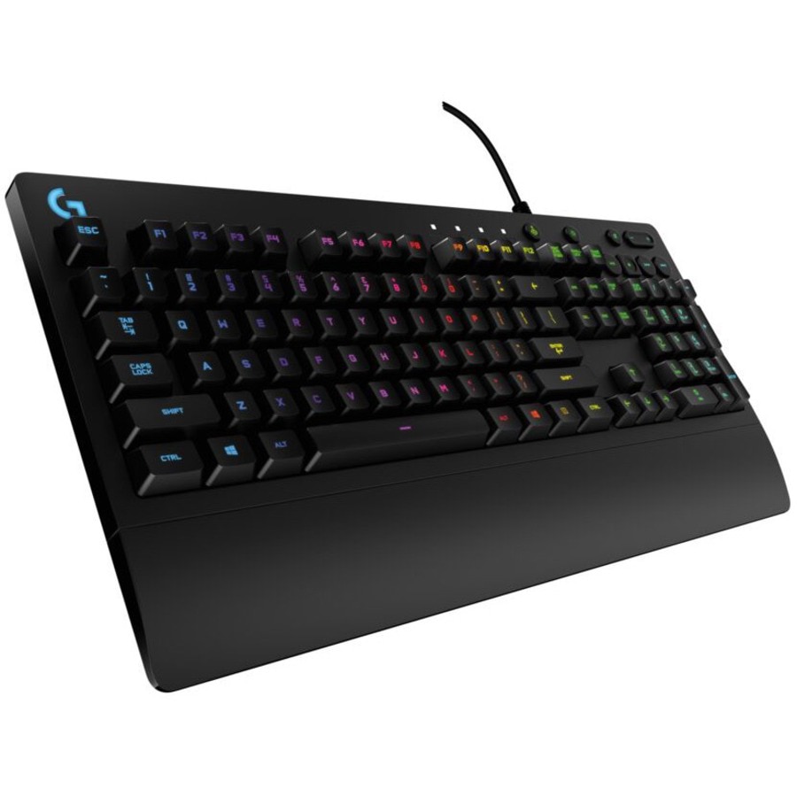 Logitech G213 Prodigy Gaming Keyboard - Wired RGB Backlit Keyboard with Mech-dome Keys, Palm Rest, Adjustable Feet,