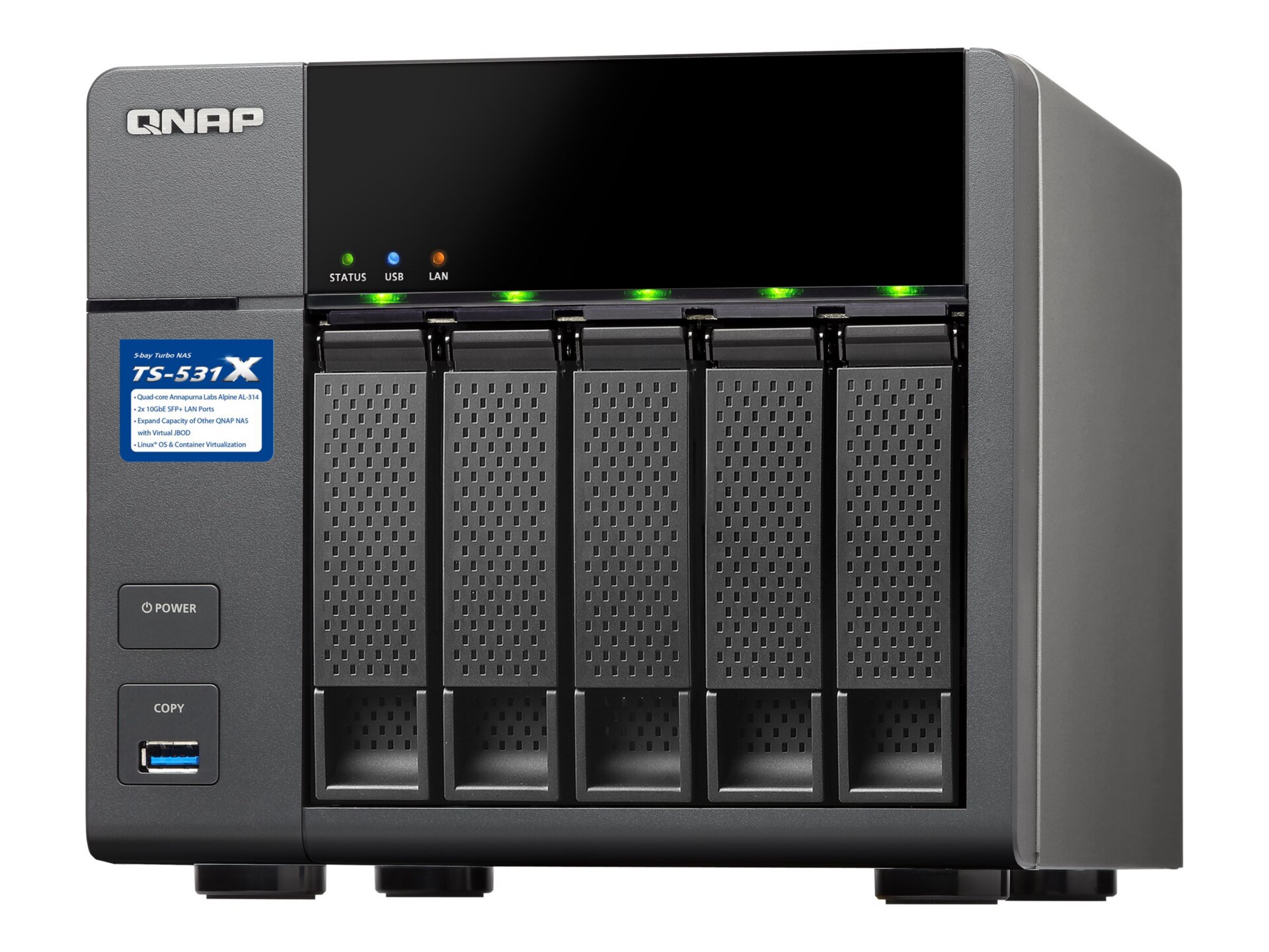 QNAP TS-531X - NAS server - 0 GB