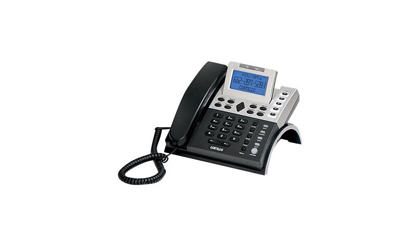 Cortelco 121000TP227S - corded phone with caller ID/call waiting - 3-way call capability