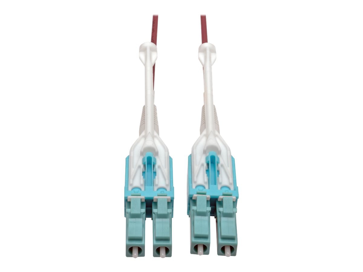 Eaton Tripp Lite Series 10G Duplex Multimode 50/125 OM4 LSZH Fiber Optic Cable (LC/LC), Push/Pull Tabs, Magenta, 6 m -