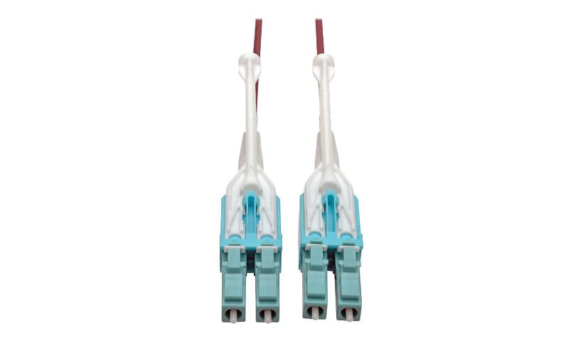 Eaton Tripp Lite Series 10G Duplex Multimode 50/125 OM4 LSZH Fiber Optic Cable (LC/LC), Push/Pull Tabs, Magenta, 6 m -