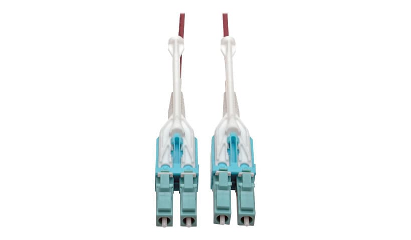 Eaton Tripp Lite Series 10G Duplex Multimode 50/125 OM4 LSZH Fiber Optic Cable (LC/LC), Push/Pull Tabs, Magenta, 7 m -