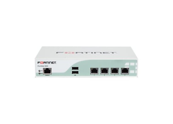 Fortinet FortiMail 60D - security appliance - with 3 years FortiCare 24X7 Comprehensive Support + 3 years FortiGuard