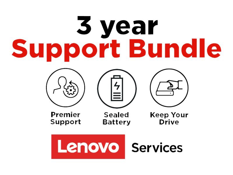 Thumbnail 2 of 2 for Lenovo Premier Support + Keep Your Drive + Sealed Battery - extended service agreement - 3 years - on-site