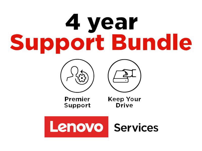 Lenovo Onsite + Keep Your Drive + Premier Support - extended service agreement - 4 years - on-site