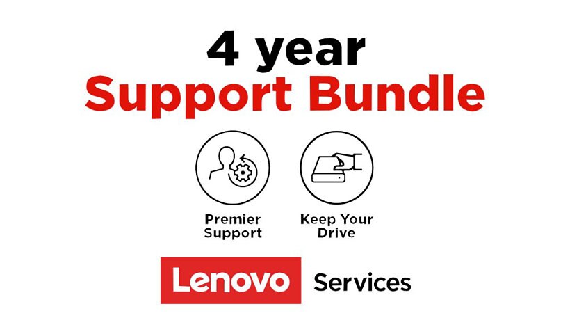 Lenovo Onsite + Keep Your Drive + Premier Support - extended service agreement - 4 years - on-site