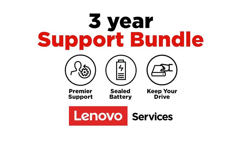 Lenovo Onsite + Keep Your Drive + Sealed Battery + Premier Support - extended service agreement - 3 years - on-site