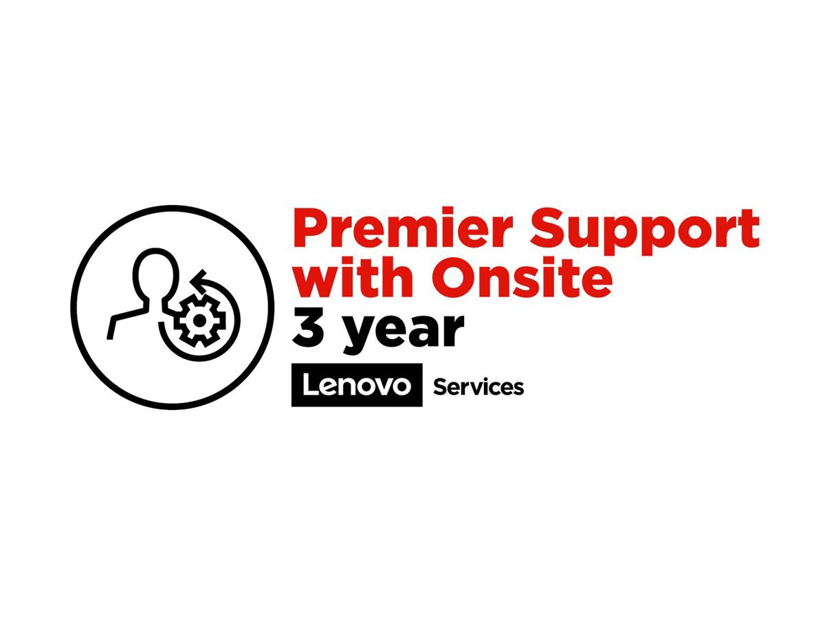 Lenovo Onsite + Premier Support - extended service agreement - 3 years - on