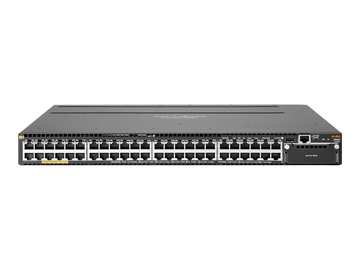 HPE Aruba 3810M 48G PoE+ 4SFP+ 1050W - switch - 48 ports - managed - rack-mountable