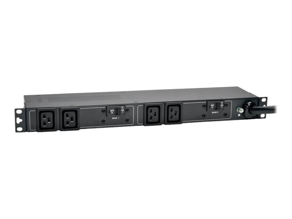 Tripp Lite PDU Basic 208V / 240V 30A C19 4 Outlet L6-30P Horizontal 1U