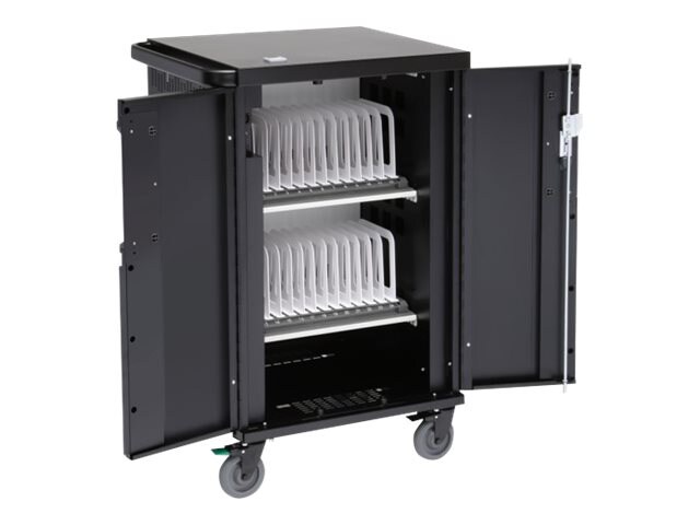 Bretford CoreX TCOREX24B w/Rear Door - cart - for 24 tablets / notebooks