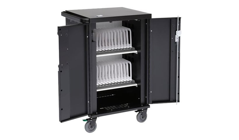 Bretford Core X Charging Cart AC for 24 Devices with Rear Door