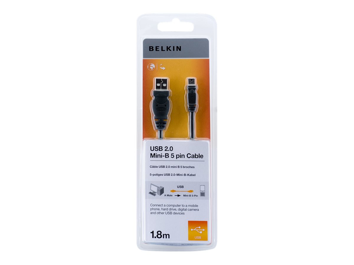 Belkin 1.8m USB-A to Mini-USB Type B 5 Pin Data Transfer Cable