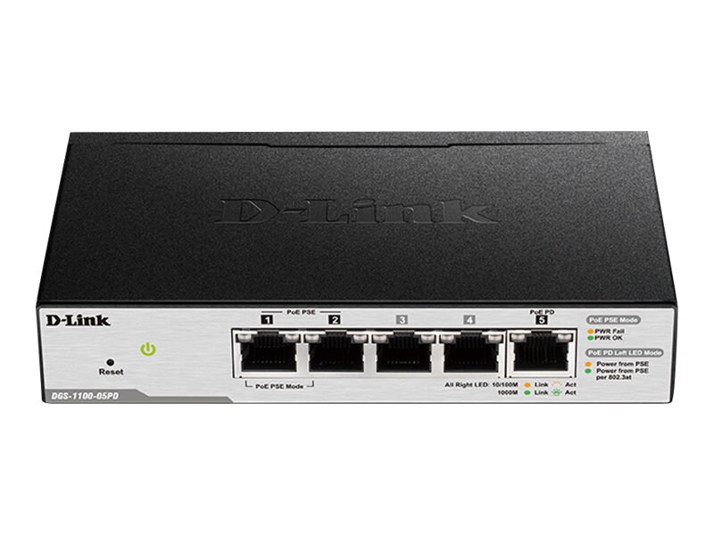 D-Link Smart Managed Switch DGS-1100-05PD - switch - 5 ports - smart