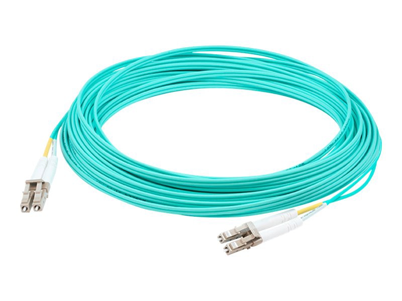 Proline 125m LC to LC Aqua OM4 Duplex OFNR (Riser-Rated) Fiber Patch Cable