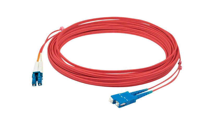 Proline 6m LC (M) to SC (M) Red OM3 Duplex Plenum-Rated Fiber Patch Cable