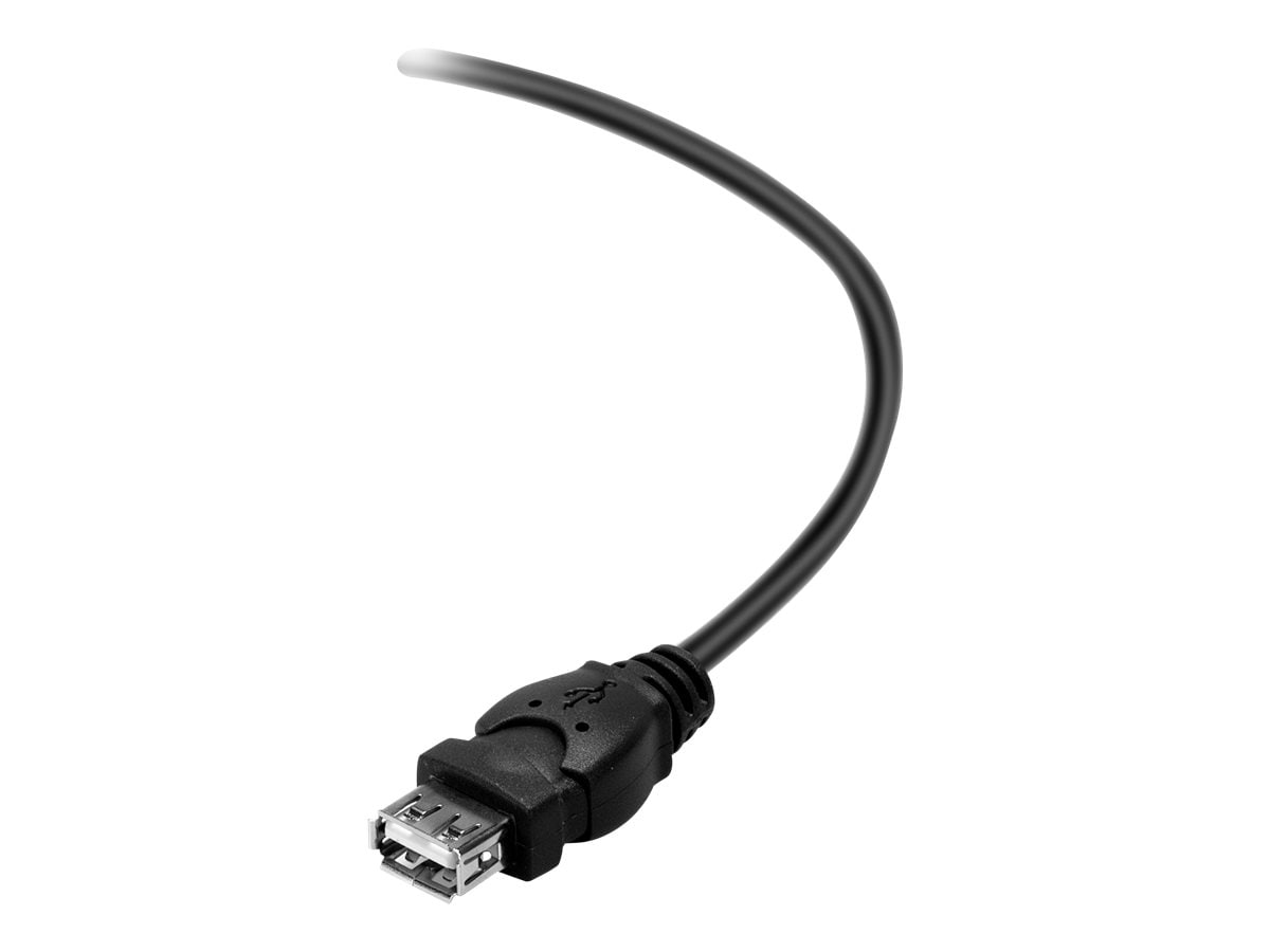 Belkin USB-A to USB-A Extension Cable - 480 Mbps - M/F - 9.8ft/3m - Black
