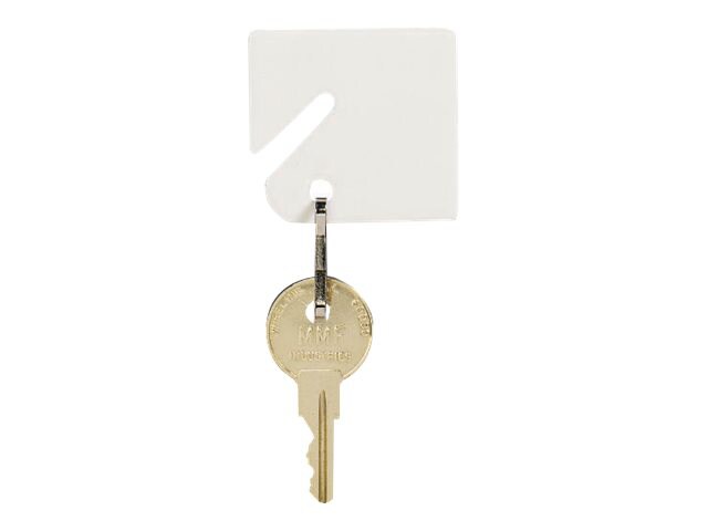 MMF Industries Slotted Rack - key clip - 1.5 in x 1.61 in - white - pack of