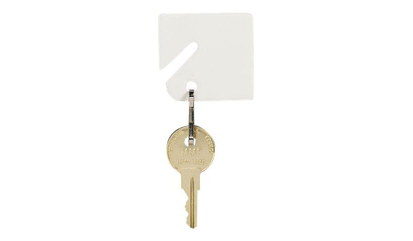 MMF Industries Slotted Rack - key clip - 1.5 in x 1.61 in - white - pack of
