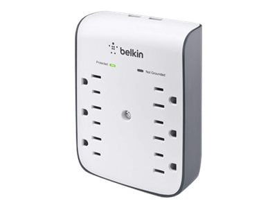 Belkin 6 Outlet Surge Protector with 2 USB Ports - 900 Joules