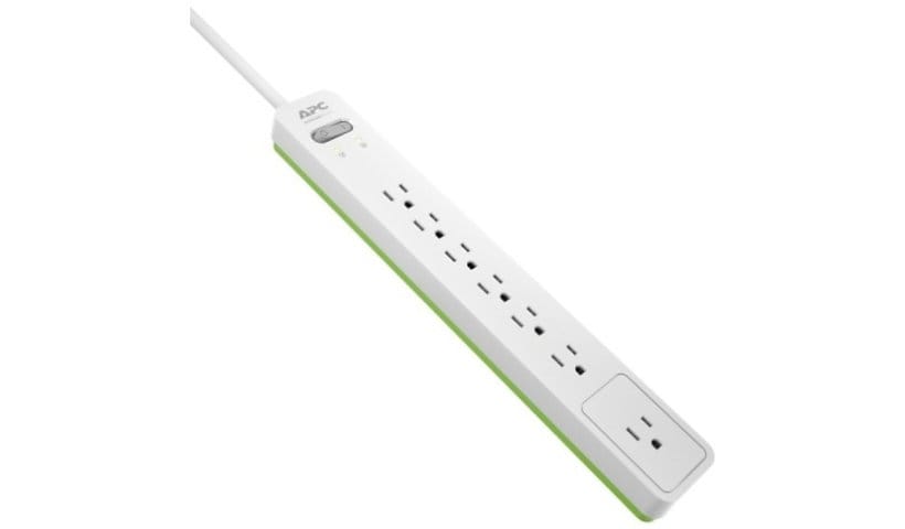 APC by Schneider Electric Essential SurgeArrest PE76W, 7 Outlets, 6 Foot Cord, 120V, White