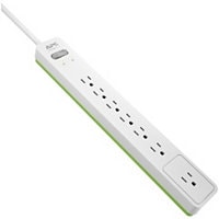 APC 7-Outlet Surge Protector, 6ft Cord 1440 Joules Essential Series, White