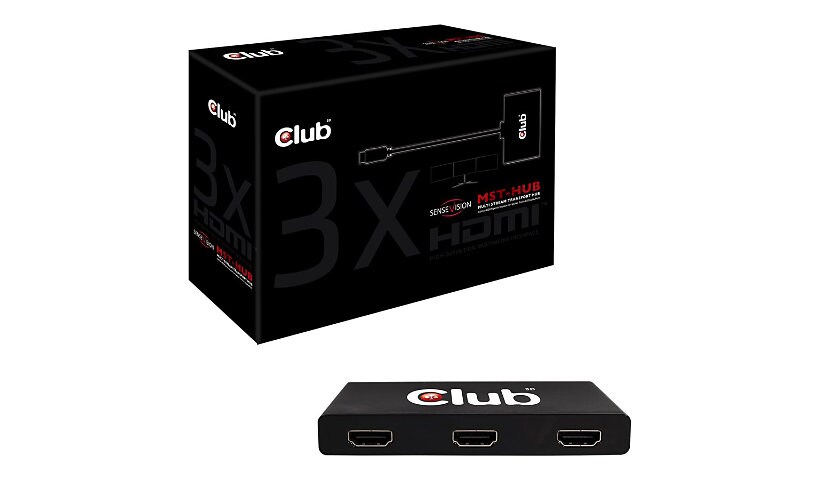 Club 3D Multi Stream Transport (MST) Hub HDMI 1-3 - video splitter - 3 port