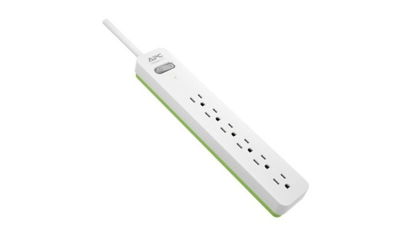 APC by Schneider Electric Essential SurgeArrest PE66W, 6 Outlets, 6 Foot Cord, 120V, White