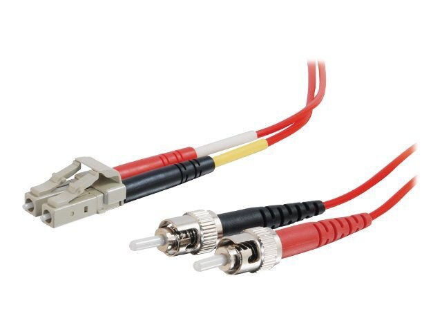 C2G 5m LC-ST 50/125 OM2 Duplex Multimode PVC Fiber Optic Cable - Red - patc