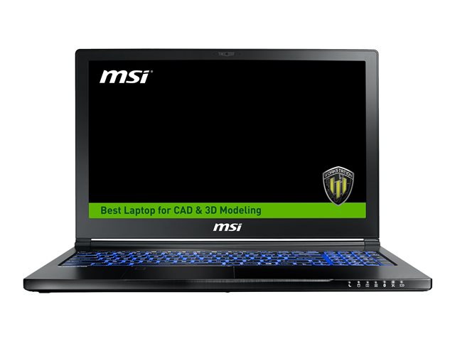 MSI WS63 7RK 280US - 15.6" - Core i7 7700HQ - 16 GB RAM - 256 GB SSD + 2 TB HDD