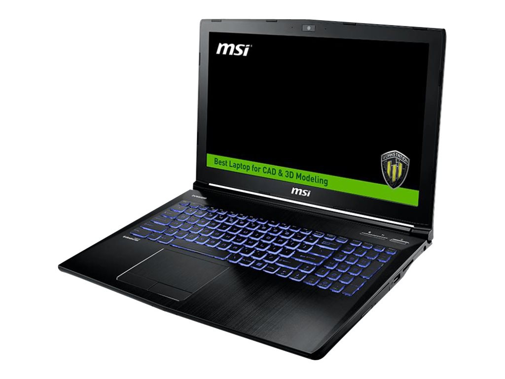 MSI WE62 7RJ 1832US - 15.6" - Core i7 7700HQ - 16 GB RAM - 512 GB SSD