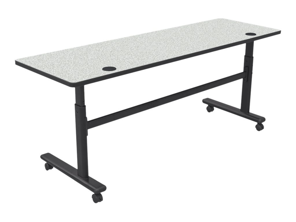 MooreCo Flipper - sit/standing desk - rectangular - gray nebula